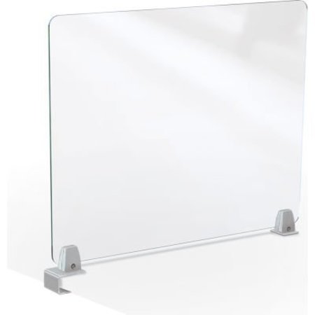 MOORECO MooreCo Clear Acrylic 24"H x 29"W Center Clamp Acrylic Panel 4mm Thick 45263